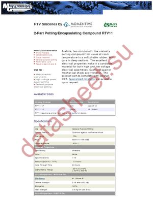 RTV11-1P datasheet  